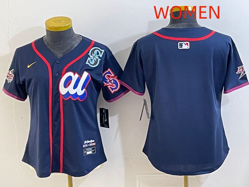 Women 2025 Seattle Mariners Blank Drak Blue All star Nike MLB Jersey style 03->youth mlb jersey->Youth Jersey
